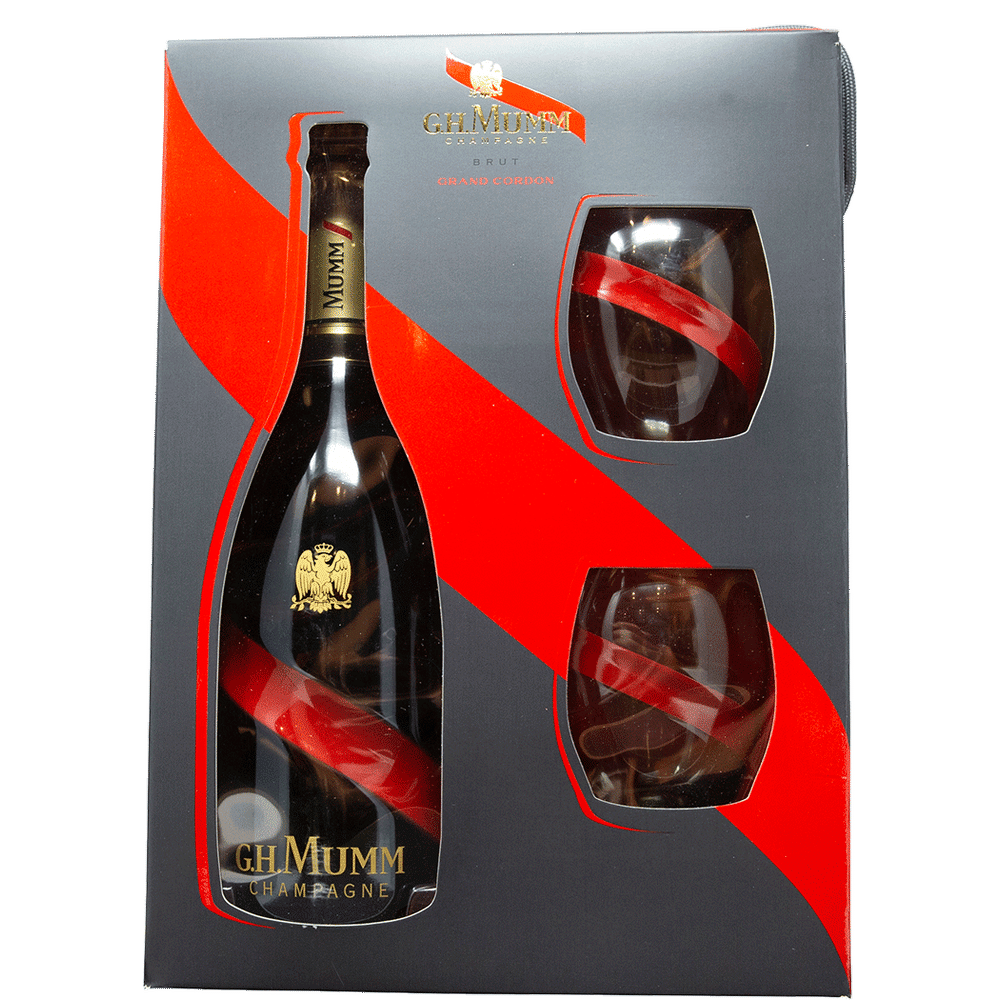 G.h. Mumm Champagne Brut Mumm Grand Cordon W/ Flutes