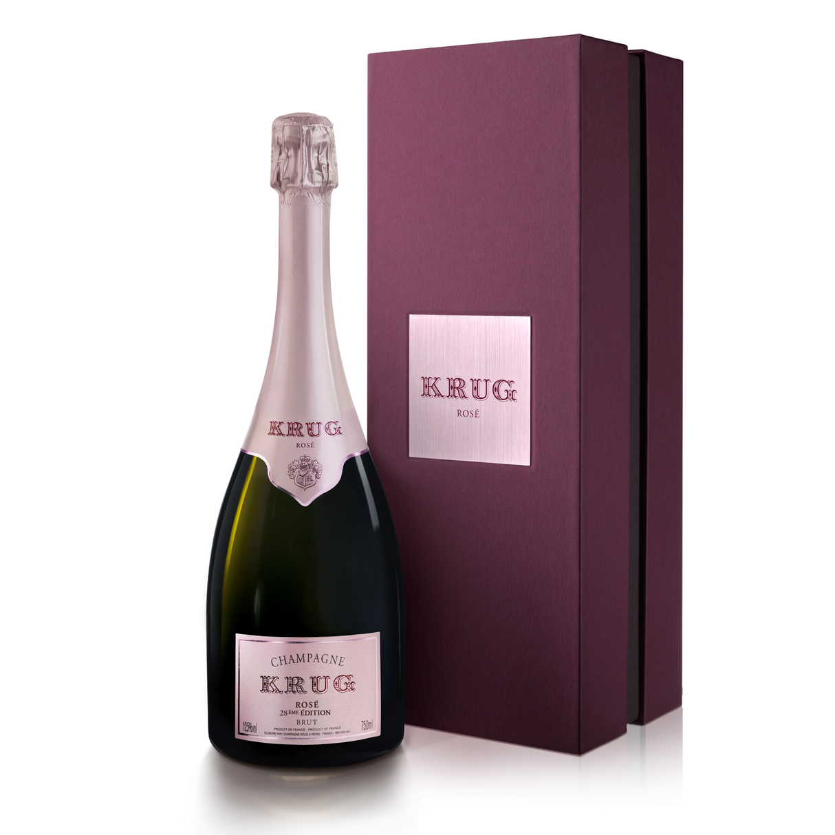 Krug Champagne Brut Rose w/ Rough Luxury Gift Box (375ML)