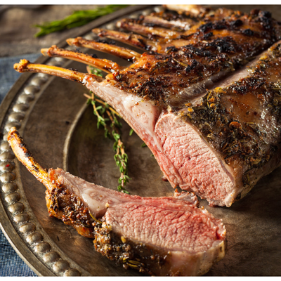 New Zealand Grass-Fed Lamb Rack  CAP OFF (approx. 1.4-1.7 lb per rack